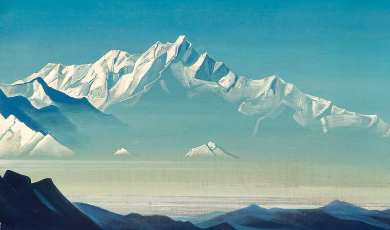 Nicholas Roerich, Mount of Five Treasures (Two Worlds), 1933