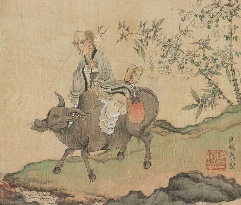 Laozi Riding an Ox - Chen Hongshou, Paintings after Ancient Masters (1598 - 1652)