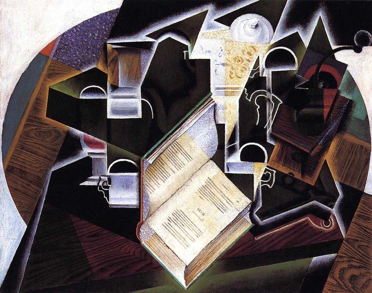 Book, Pipe and Glasses, by Juan Gris